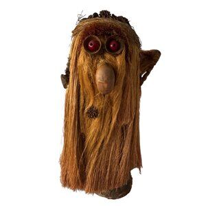 Aransbak Troll Doll 1978 Handcrafted Natural Materials 12" tall Danish